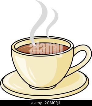 Illustrazione del vettore tazza di caffè calda Illustrazione Vettoriale