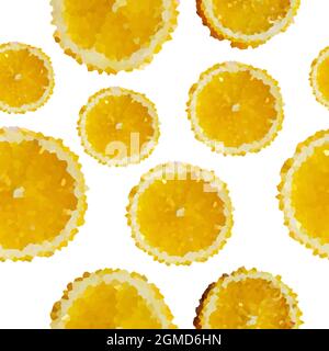 Sfondo arancione senza cuciture con arance. Illustrazione vettoriale Illustrazione Vettoriale