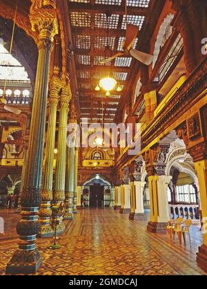 Interno del Palazzo Amba Vilas (Palazzo Mysore) karnataka india Foto Stock