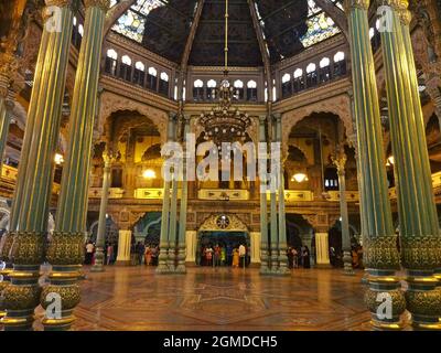 Interno del Palazzo Amba Vilas (Palazzo Mysore) karnataka india Foto Stock