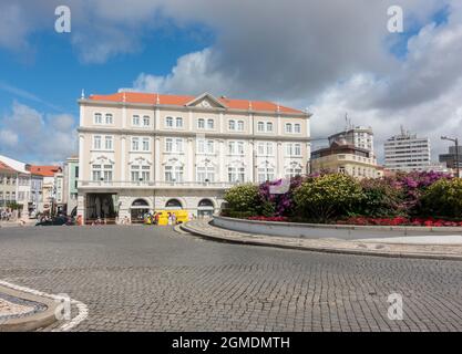 Hotel Aveiro Palace, edificio signorile nel centro della città di Aveiro, Portogallo. Foto Stock