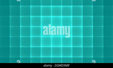 Sfondo astratto 4k blu verde chiaro scuro cubi e linee pattern Foto Stock