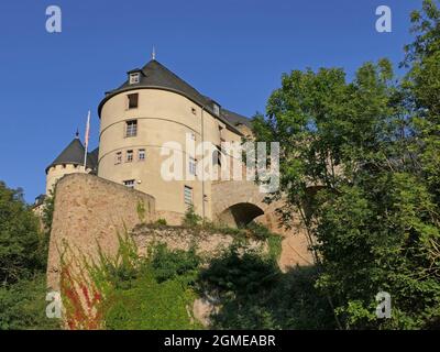 Castello di Ebernburg, Bad Muenster am Stein vicino a Bad Kreuznach, Renania-Palatinato, Germania Foto Stock