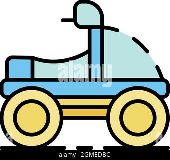 Icona moto invernale. Profilo inverno moto vettore icona colore piatto isolato Illustrazione Vettoriale