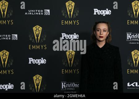 Los Angeles, Stati Uniti. 17 settembre 2021. Hannah Einbinder arriva alla Emmys Performers Nominee Celebration a Los Angeles, California, il 17 settembre 2021. (Foto di Conor Duffy/Sipa USA) Credit: Sipa USA/Alamy Live News Foto Stock