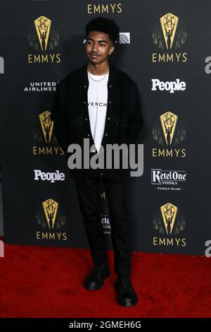 Los Angeles, Stati Uniti. 17 settembre 2021. Miles Brown arriva alla Emmys Performers Nominee Celebration a Los Angeles, California, il 17 settembre 2021. (Foto di Conor Duffy/Sipa USA) Credit: Sipa USA/Alamy Live News Foto Stock