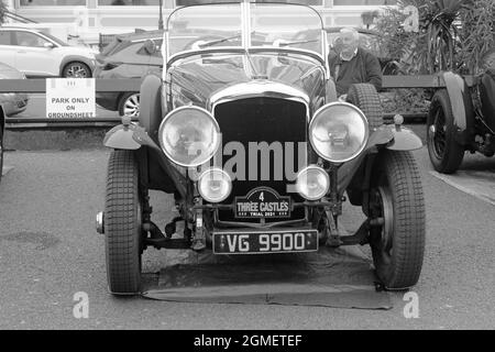 I tre castelli Classic car rally Llandudno Galles Foto Stock