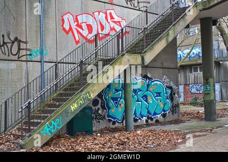 Highgate Estate, Southwark, South London, Inghilterra, Regno Unito. Foto Stock