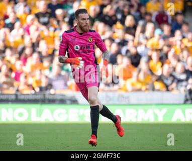 Wolverhampton, Regno Unito. 18 settembre 2021. Wolverhampton portiere Jose SA durante la partita della Premier League tra Wolverhampton Wanderers e Brentford a Molineux, Wolverhampton, Inghilterra, il 18 settembre 2021. Foto di Andrew Aleksiejczuk/prime Media Images. Credit: Prime Media Images/Alamy Live News Foto Stock