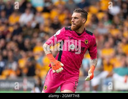 Wolverhampton, Regno Unito. 18 settembre 2021. Wolverhampton portiere Jose SA durante la partita della Premier League tra Wolverhampton Wanderers e Brentford a Molineux, Wolverhampton, Inghilterra, il 18 settembre 2021. Foto di Andrew Aleksiejczuk/prime Media Images. Credit: Prime Media Images/Alamy Live News Foto Stock