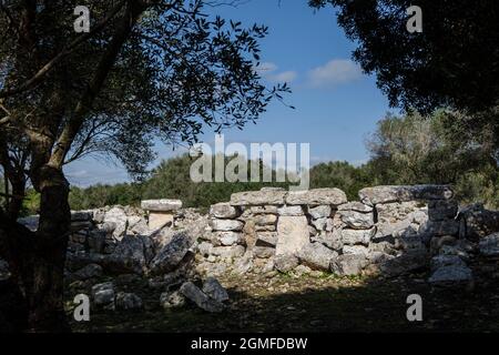 Na Comerma de sa Garita, era posttalayotica, Alaior, Minorca, Isole Baleari, Spagna. Foto Stock