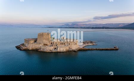 Castello di Bourtzi a Nafplio Grecia Foto Stock