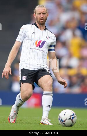 Londra, Regno Unito. 18 settembre 2021. Tim Ream di Fulham durante la partita EFL Sky Bet Championship tra Fulham e Reading a Craven Cottage, Londra, Inghilterra, il 18 settembre 2021. Foto di Salvio Calabrese. Solo per uso editoriale, licenza richiesta per uso commerciale. Nessun utilizzo nelle scommesse, nei giochi o nelle pubblicazioni di un singolo club/campionato/giocatore. Credit: UK Sports Pics Ltd/Alamy Live News Foto Stock