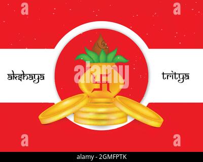 Akshaya Tritiya Hindu Festival sfondo Illustrazione Vettoriale