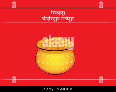Akshaya Tritiya Hindu Festival sfondo Illustrazione Vettoriale