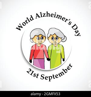 World Alzheimers Day sfondo Illustrazione Vettoriale