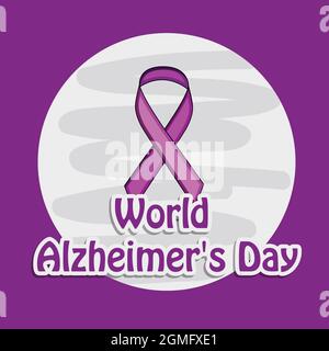 World Alzheimers Day sfondo Illustrazione Vettoriale