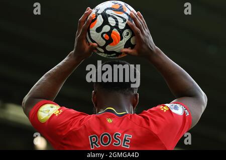 Carrow Road, Norwich, Regno Unito. 18 settembre 2021. Premier League Football Norwich City Versus Watford; Danny Rose of Watford Credit: Action Plus Sports/Alamy Live News Foto Stock