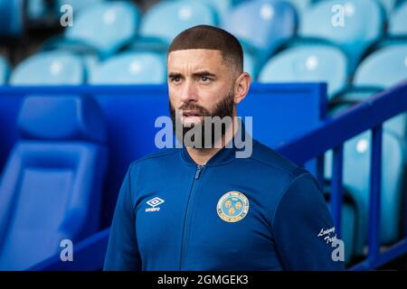 Sheffield, Regno Unito. 18 settembre 2021. Aaron Wilbraham, assistente manager di Shrewsbury Town a Sheffield, Regno Unito, il 9/18/2021. (Foto di James Heaton/News Images/Sipa USA) Credit: Sipa USA/Alamy Live News Foto Stock