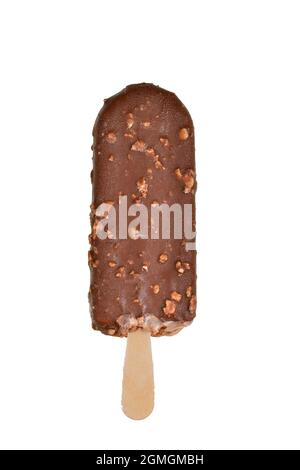 Chocolate Ice Bar isolato su sfondo bianco con Clipping Path Foto Stock