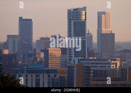 Leeds City Centre Skyline Settembre 2021 Foto Stock