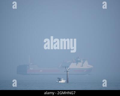 Sheerness, Kent, Regno Unito. 19 Settembre 2021. UK Meteo: Una giornata di sole a Sheerness, Kent. Credit: James Bell/Alamy Live News Foto Stock