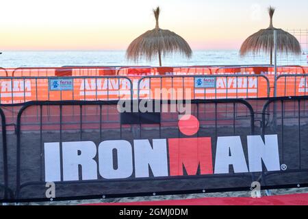 Marbella, Malaga 19 settembre 2021, Ironman 70.3 corridori Foto Stock