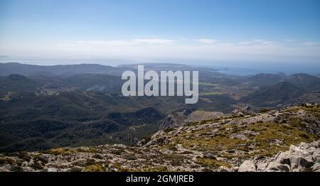 Escursioni intorno al puig de galatzo, Maiorca Foto Stock