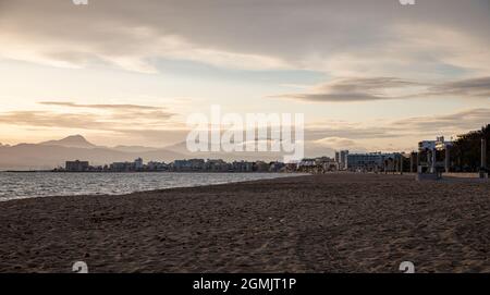 Presso la spiaggia, Platja de Palma, Maiorca Foto Stock