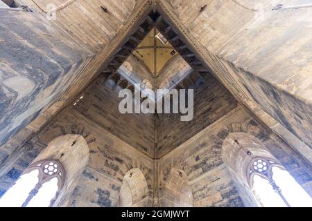 Firenze, Italia - 17 agosto 2021: Vista su piazza del Duomo a Firenze, Battistero di San Giovanni è visibile. Foto Stock