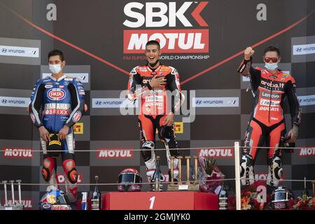 Barcellona, Spagna. 19 Settembre 2021. Race2, World Superbike - SBK a Barcellona, Spagna, Settembre 19 2021 Credit: Independent Photo Agency/Alamy Live News Foto Stock