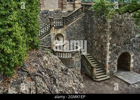 Walbrzych, bassa Slesia, Polonia 07 giugno 2021. Vista sul castello di Ksiaz vicino alla città di walbrzych nella bassa Slesia, Polonia Foto Stock