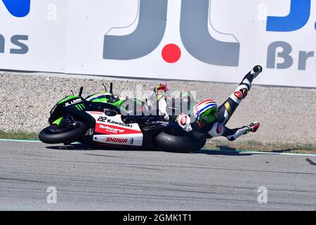 Barcellona, Spagna. 19 Settembre 2021. Race2, World Superbike - SBK a Barcellona, Spagna, Settembre 19 2021 Credit: Independent Photo Agency/Alamy Live News Foto Stock