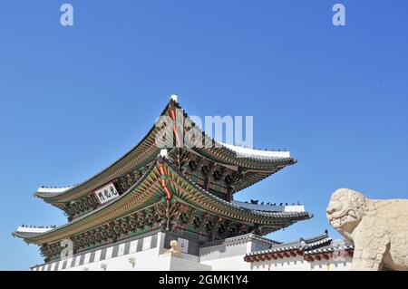 Il Palazzo Gyeongbokgung, Seoul, Corea del Sud Foto Stock