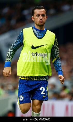 Londra, Regno Unito. 19 Settembre 2021. Londra, Inghilterra - Agosto 19: Ben Chilwell del Chelsea durante la Premier League tra Tottenham Hotspur e Chelsea allo stadio Tottenham Hotspur, Londra, Inghilterra il 19h Agosto 2021 credito: Action Foto Sport/Alamy Live News Foto Stock