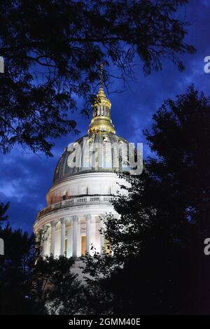 La cupola del West Virginia Capitol Building a Charleston. Foto Stock