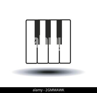 Icona piano design isolato su sfondo bianco Illustrazione Vettoriale