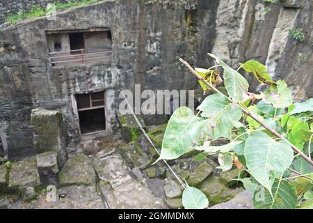 1500 anni BUDDISTA JOGESHWARI GROTTE, Maharashtra, mumbai, india Foto Stock