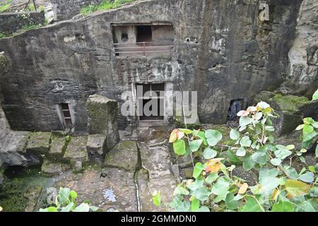 1500 anni BUDDISTA JOGESHWARI GROTTE, Maharashtra, mumbai, india Foto Stock