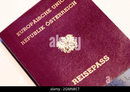 Passaporto dell'Austria, Republik Oesterreich, Austria Foto Stock