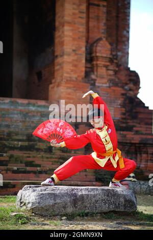 Marziale vietnamita nella provincia di Binh Dinh Vietnam centrale Foto Stock