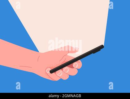 Smartphone mobile portatile. Mockup piatto. Illustrazione vettoriale Illustrazione Vettoriale