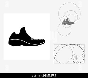 Vettoriale in stile sneaker ratio. Illustrazione modificabile Illustrazione Vettoriale