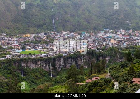 Banos de Agua Santa, popolare destinazione turistica in Ecuador Foto Stock