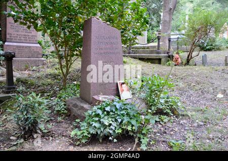 Alexander Valterovich Litvinenko tomba nel cimitero highgate ovest N6 nord londra inghilterra Regno Unito Foto Stock