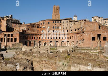 Foro e mercato di Traiano, Roma, Italia Foto Stock