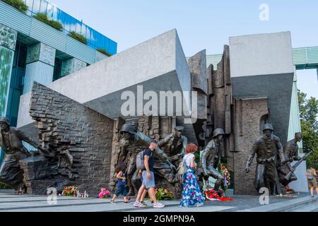 Pomnik Powstania Warszawskiego, Monumento all'insurrezione di Varsavia, Plac Krasińskich, Varsavia, Polonia Foto Stock