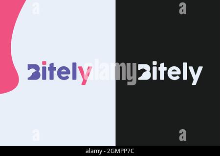 Design del logo Modern Bird negative Space e logotipo di illustrazione vettoriale Illustrazione Vettoriale