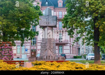 Zgorzelec, Polonia - 2 giugno 2021: Monumento al Millennio. Foto Stock