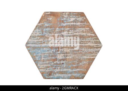 Le montagne russe di legno isolate su sfondo bianco con percorso di taglio, le montagne russe servono a proteggere la superficie del tavolo Foto Stock